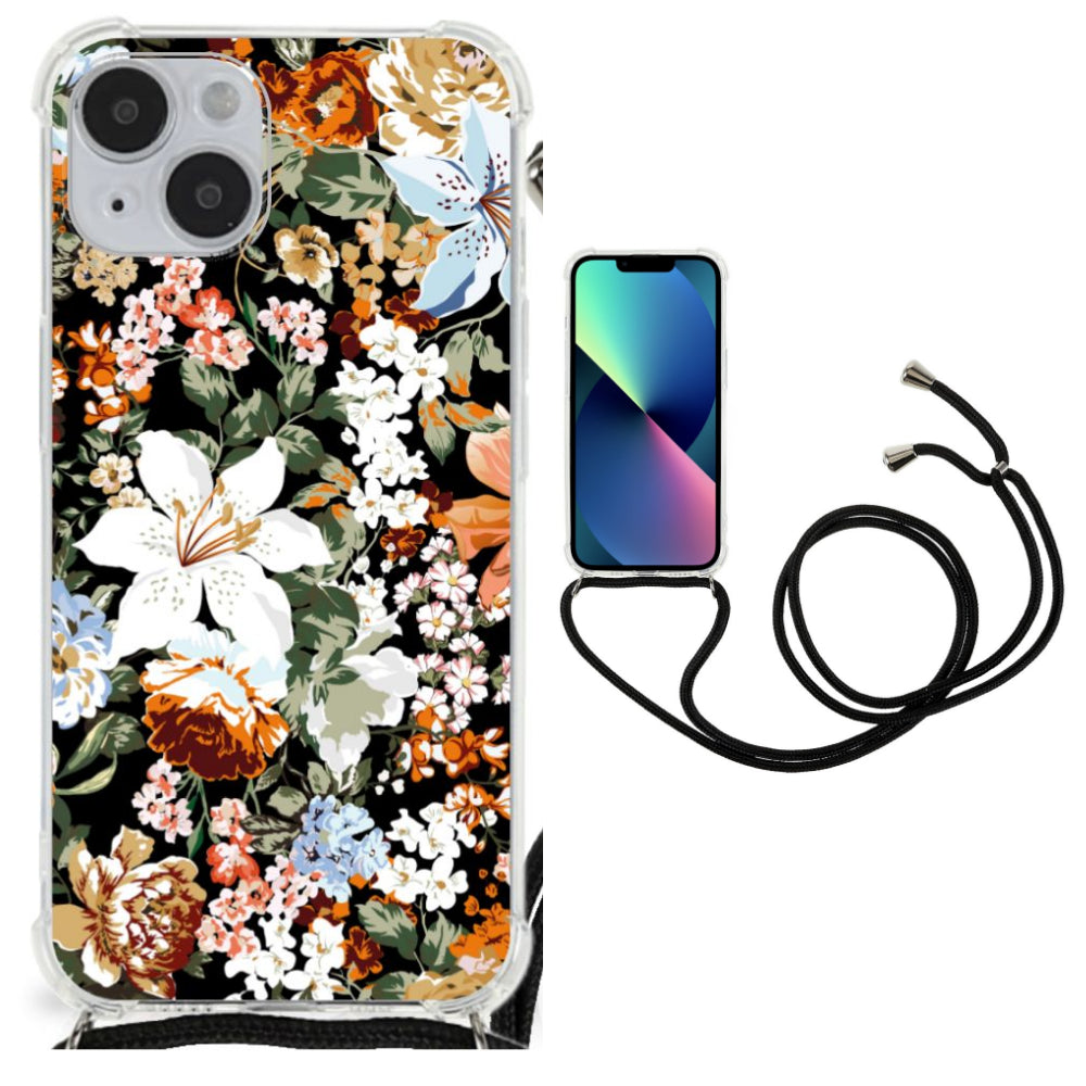 Case voor iPhone 14 Plus Dark Flowers
