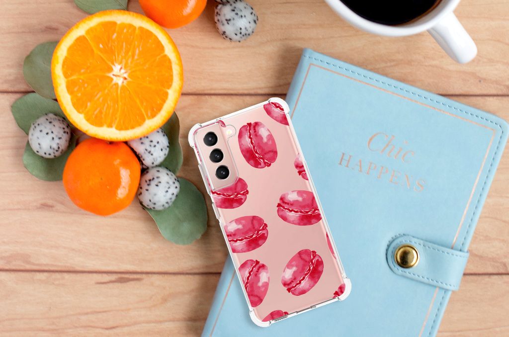 Samsung Galaxy S21 FE Beschermhoes Pink Macarons B2C Telecom