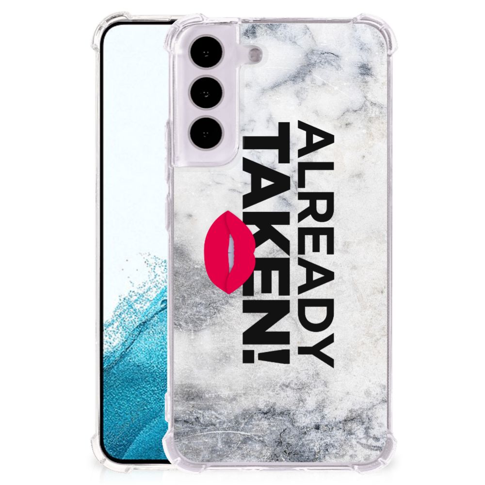 Samsung Galaxy S22 Telefoonhoesje met tekst Already Taken White B2C Telecom