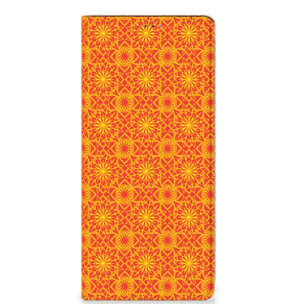 Samsung Galaxy A22 5G Hoesje met Magneet Batik Oranje - B2C Telecom