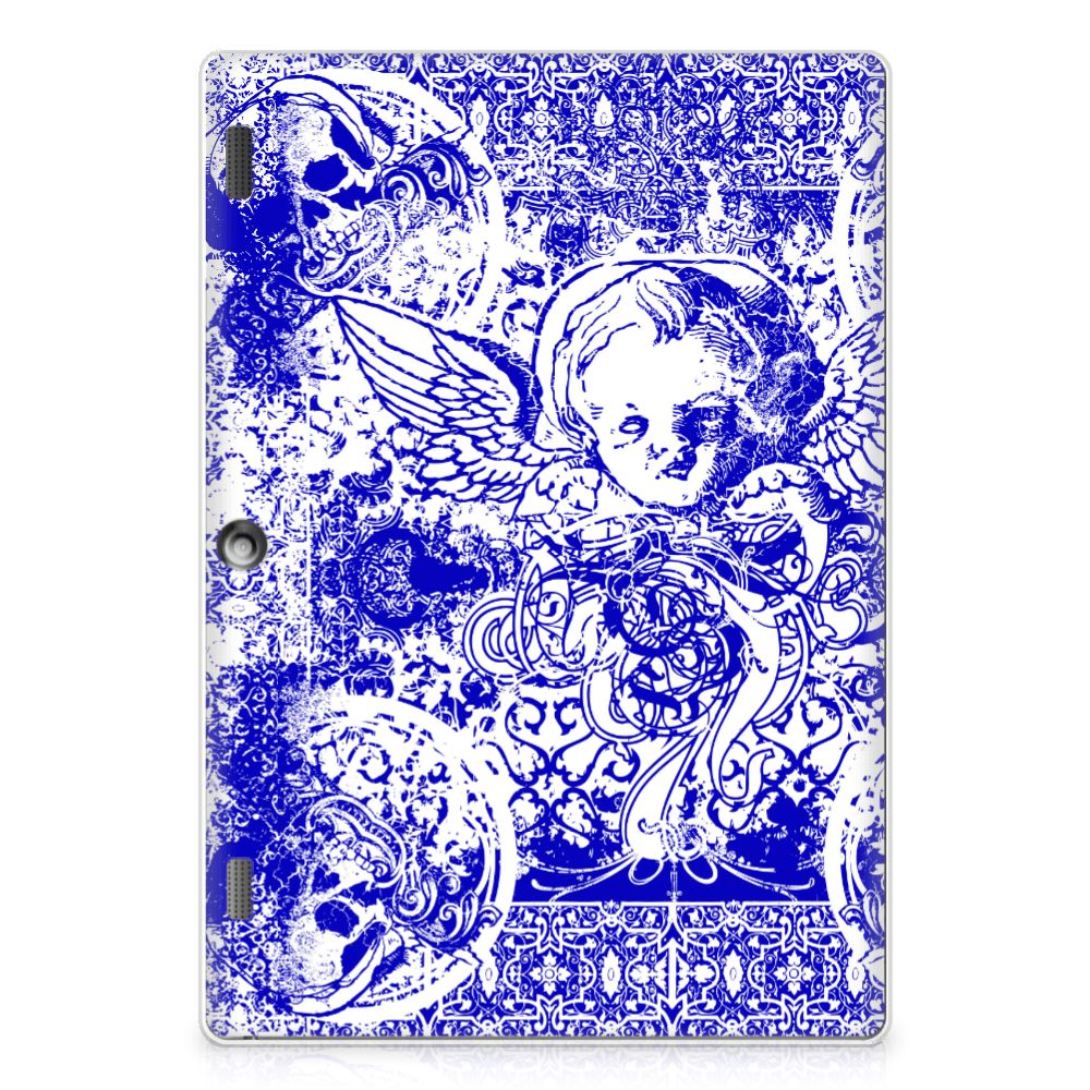 Tablet BackCover Lenovo Tab 10 | Tab 2 A10-30 Angel Skull Blauw