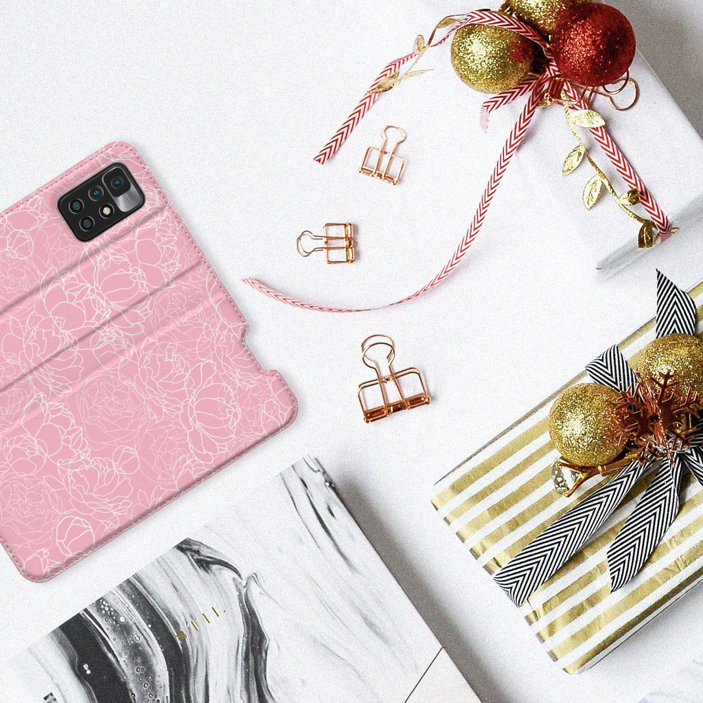 Xiaomi Redmi 10 Smart Cover White Flowers - B2C Telecom
