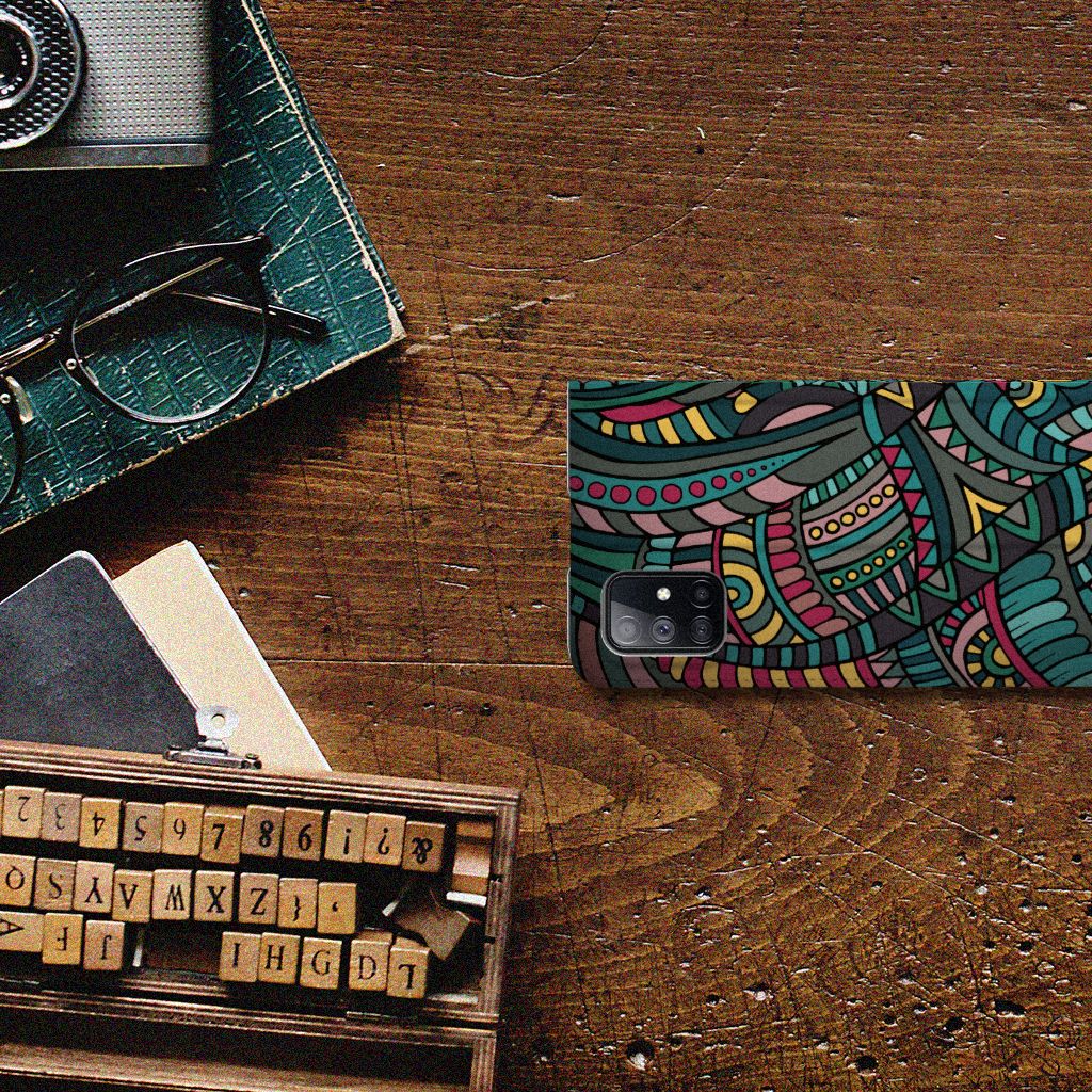 Samsung Galaxy M51 Hoesje met Magneet Aztec - B2C Telecom