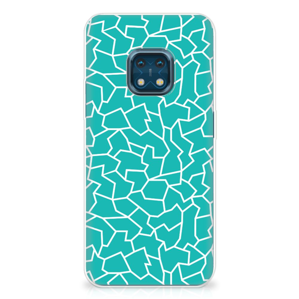 Nokia XR20 Hoesje maken Cracks Blue