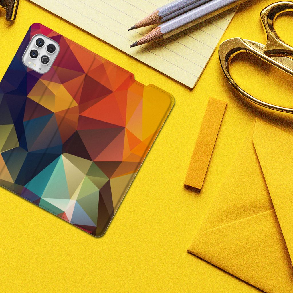Motorola Moto G100 Stand Case Polygon Color - B2C Telecom