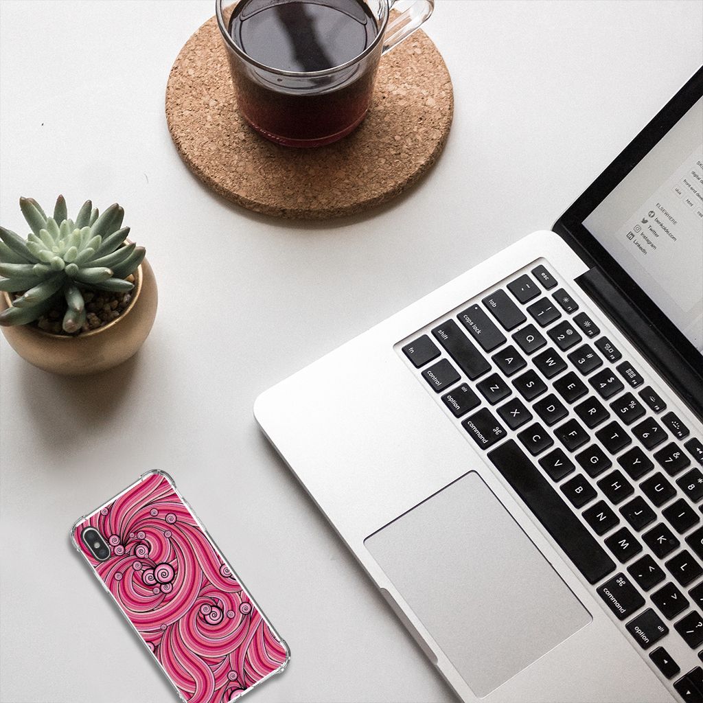Apple iPhone Xs Max Back Cover Swirl Pink