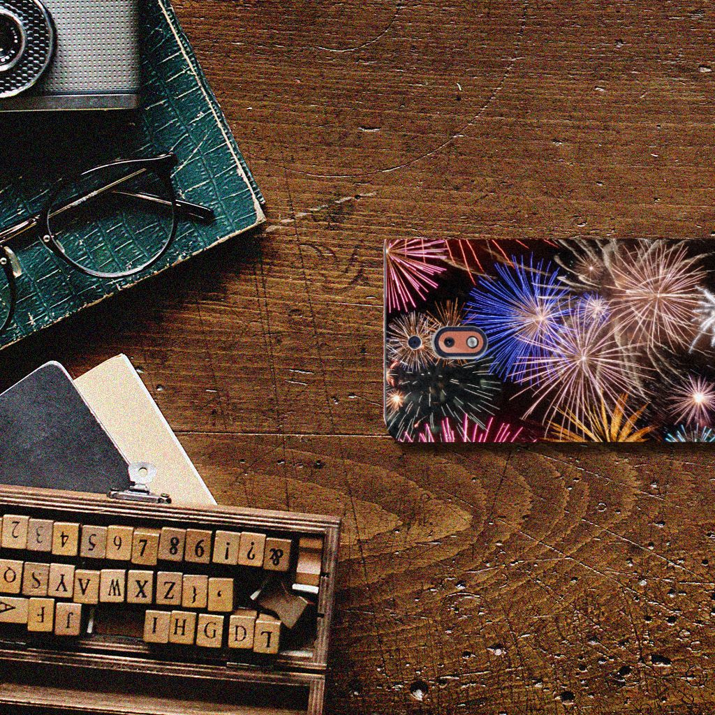 Nokia 2.1 2018 Hippe Standcase Vuurwerk