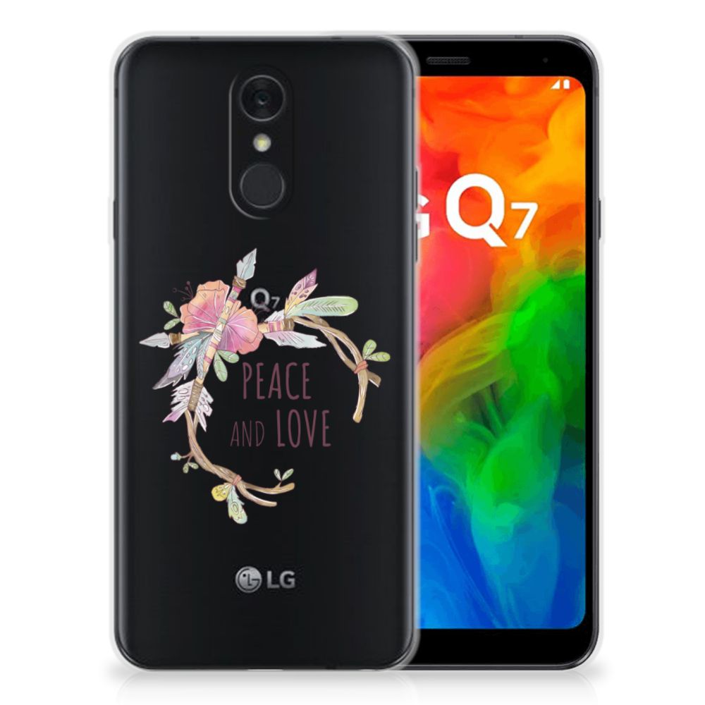 LG Q7 Telefoonhoesje met Naam Boho Text