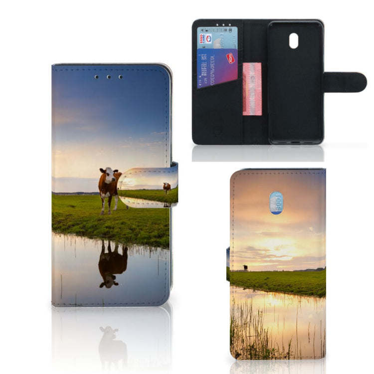 Xiaomi Redmi 8A Telefoonhoesje met Pasjes Koe