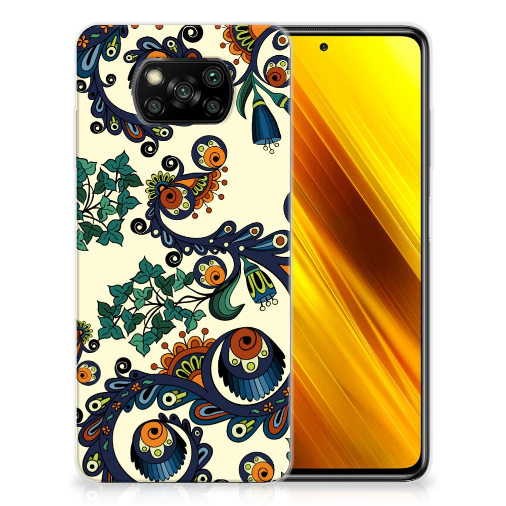 Siliconen Hoesje Xiaomi Poco X3 | Poco X3 Pro Barok Flower B2C Telecom