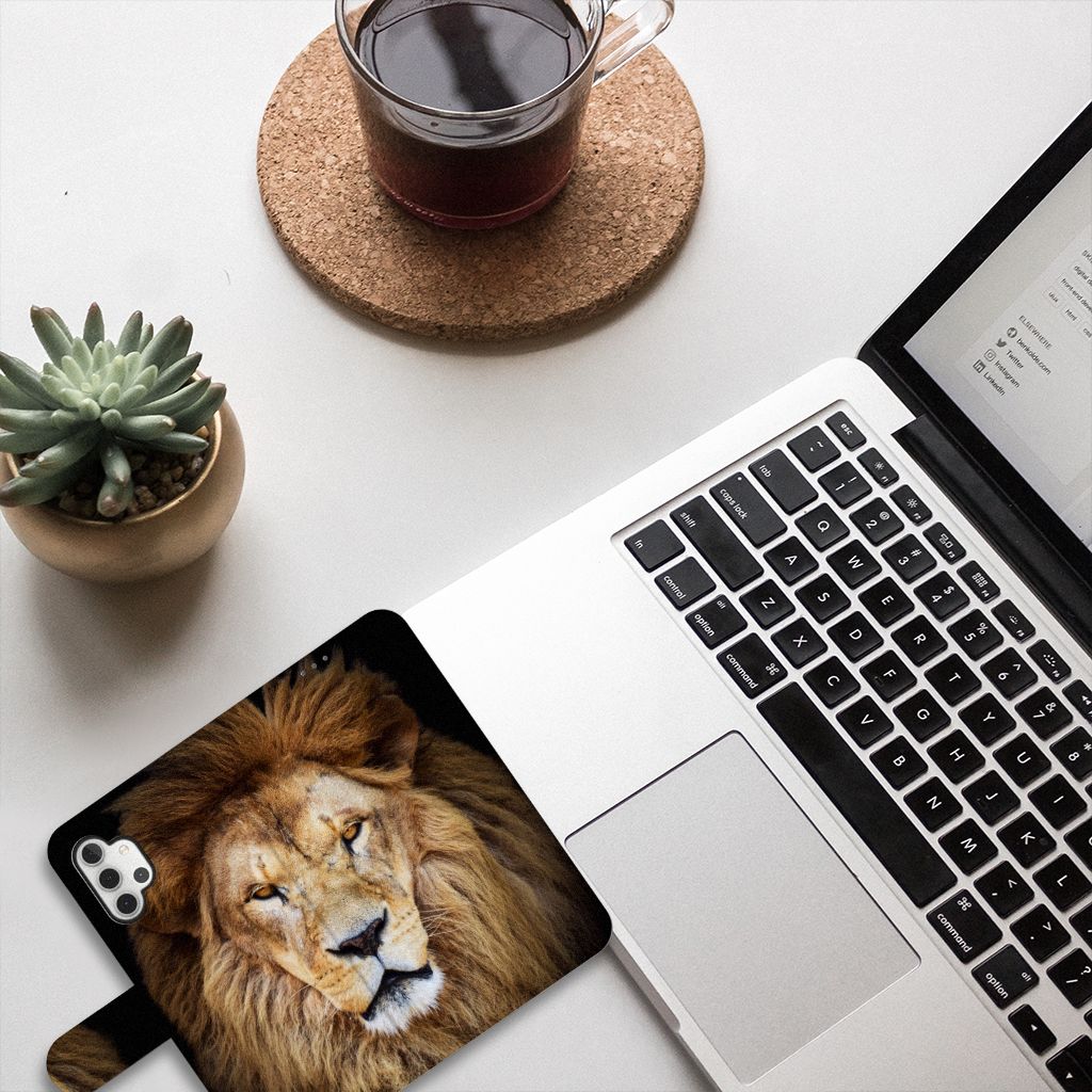 Samsung Galaxy A32 5G Telefoonhoesje met Pasjes Leeuw
