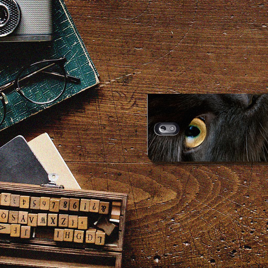 Nokia 3.1 (2018) Hoesje maken Zwarte Kat