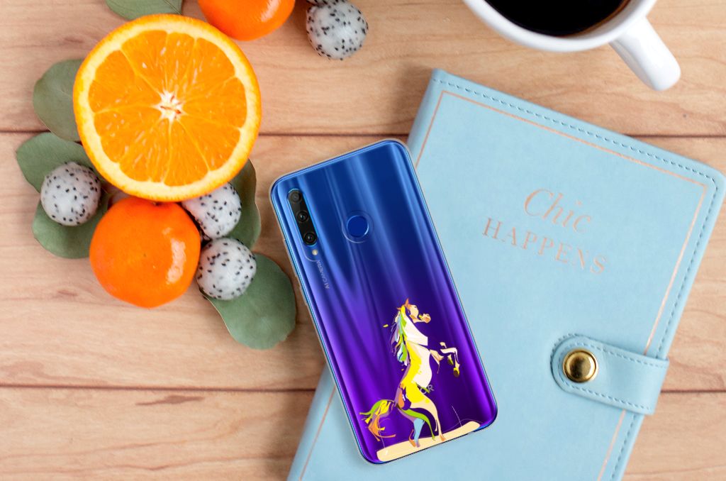 Honor 20 Lite Telefoonhoesje met Naam Horse Color