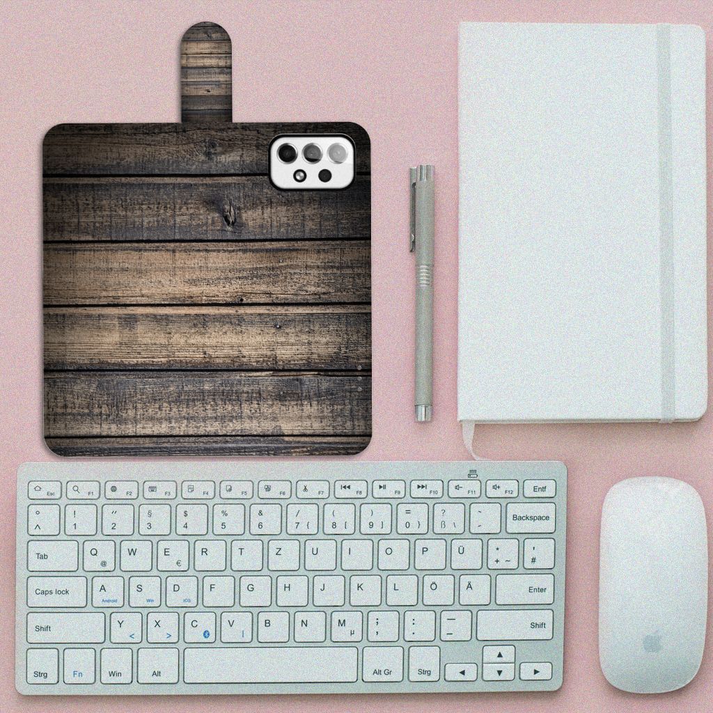 Samsung Galaxy A73 5G Book Style Case Steigerhout