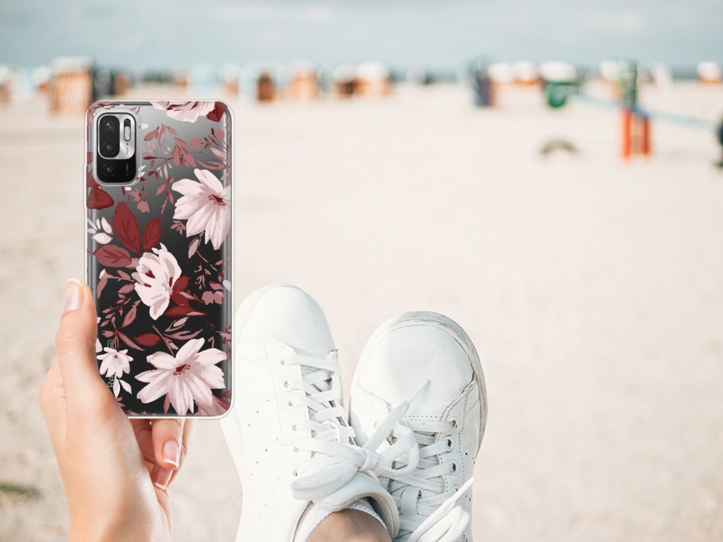 Hoesje maken Xiaomi Redmi Note 10/10T 5G | Poco M3 Pro Watercolor Flowers B2C Telecom
