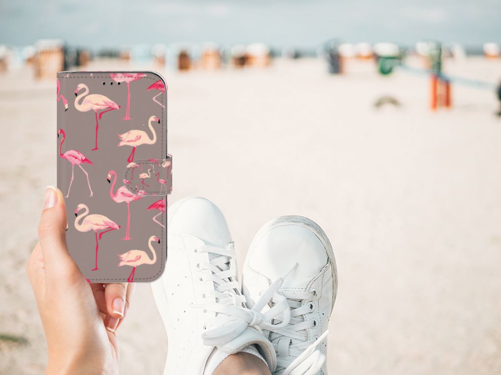 Apple iPhone 11 Telefoonhoesje met Pasjes Flamingo