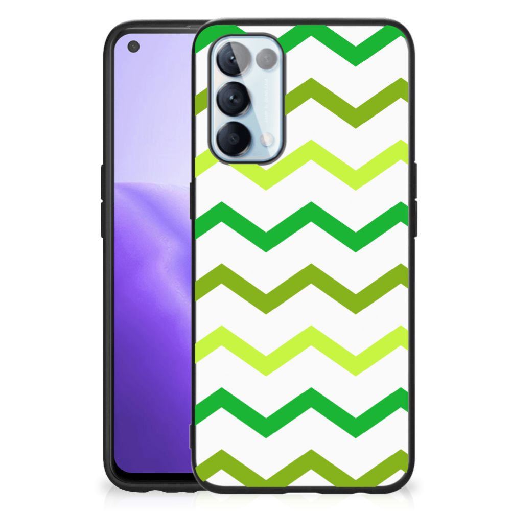 OPPO Reno5 5G | Find X3 Lite Back Case Zigzag Groen