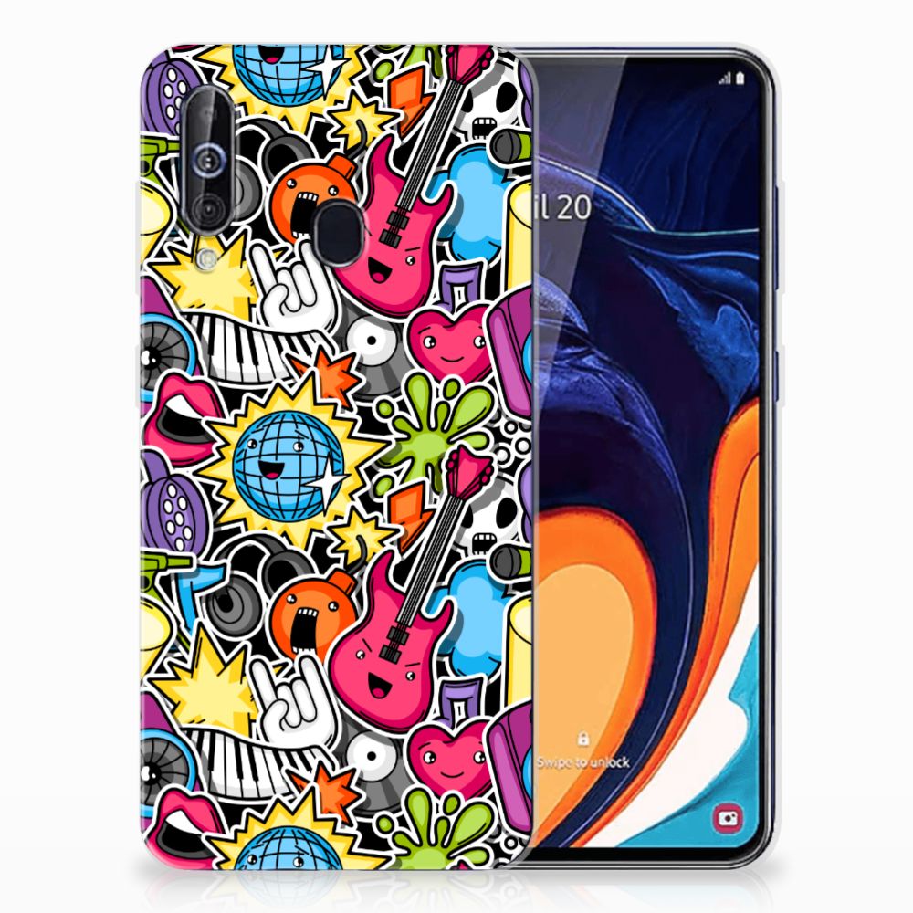 Samsung Galaxy A60 Silicone Back Cover Punk Rock