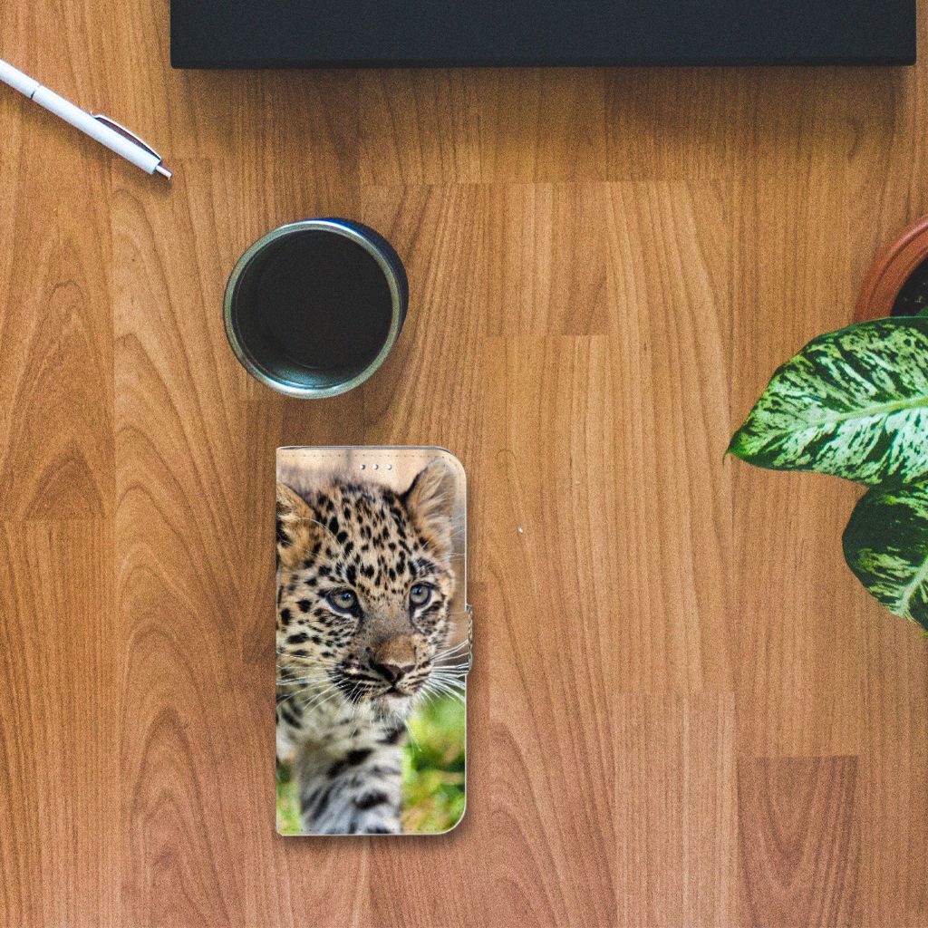 Samsung Galaxy S10 Plus Telefoonhoesje met Pasjes Baby Luipaard