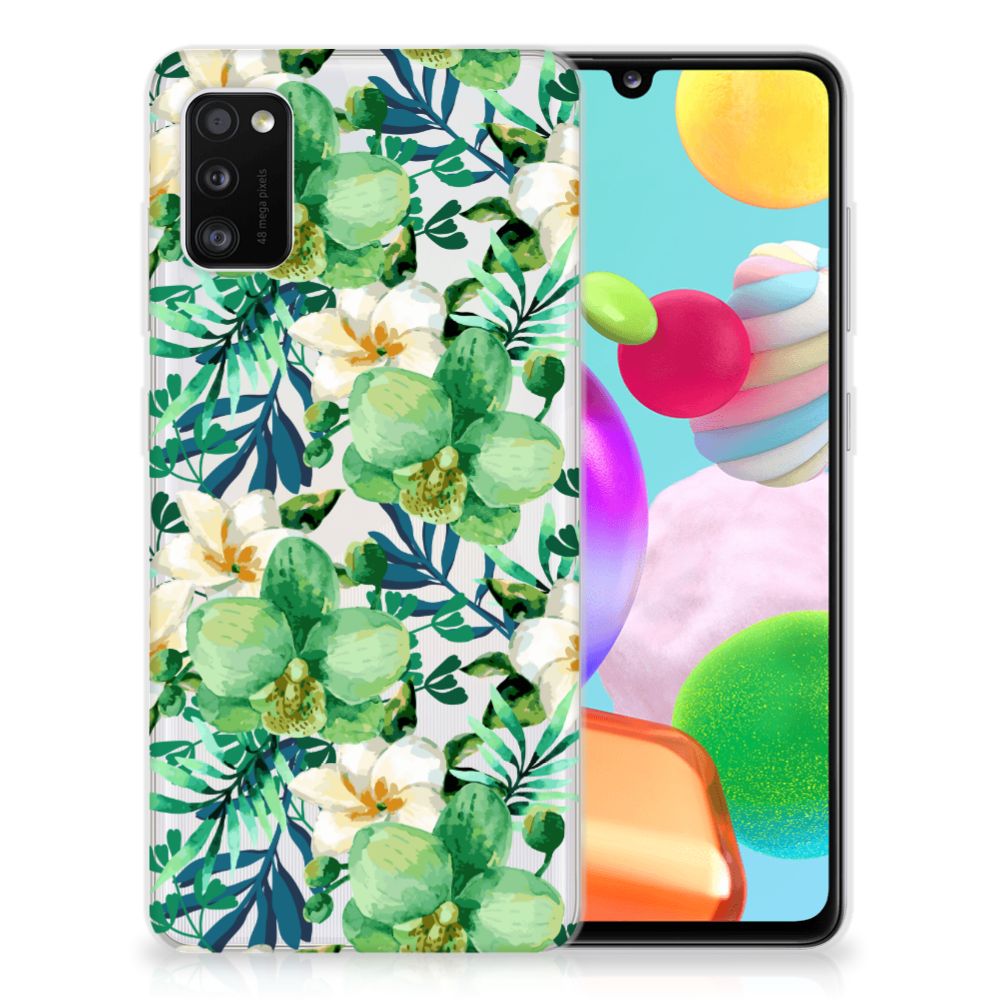 Samsung Galaxy A41 TPU Case Orchidee Groen B2C Telecom