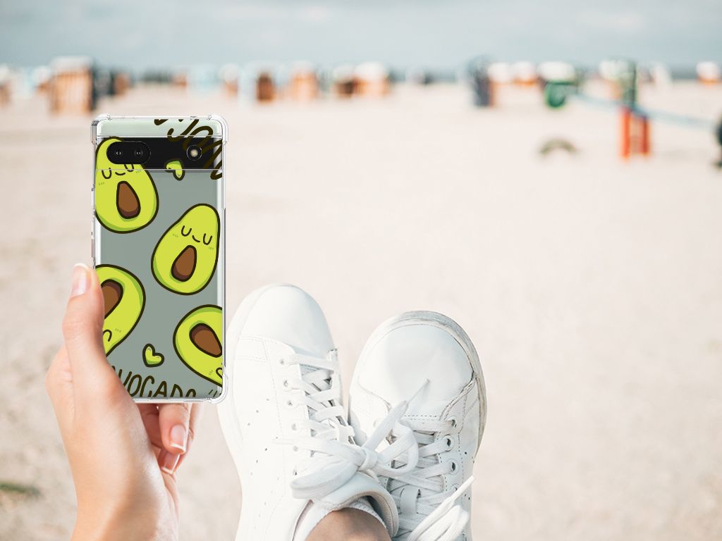 Google Pixel 6A Stevig Bumper Hoesje Avocado Singing B2C Telecom