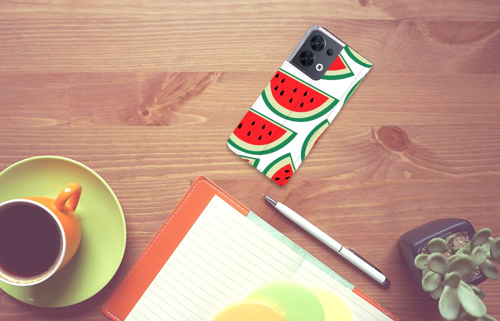 OPPO Reno8 Flip Style Cover Watermelons - B2C Telecom