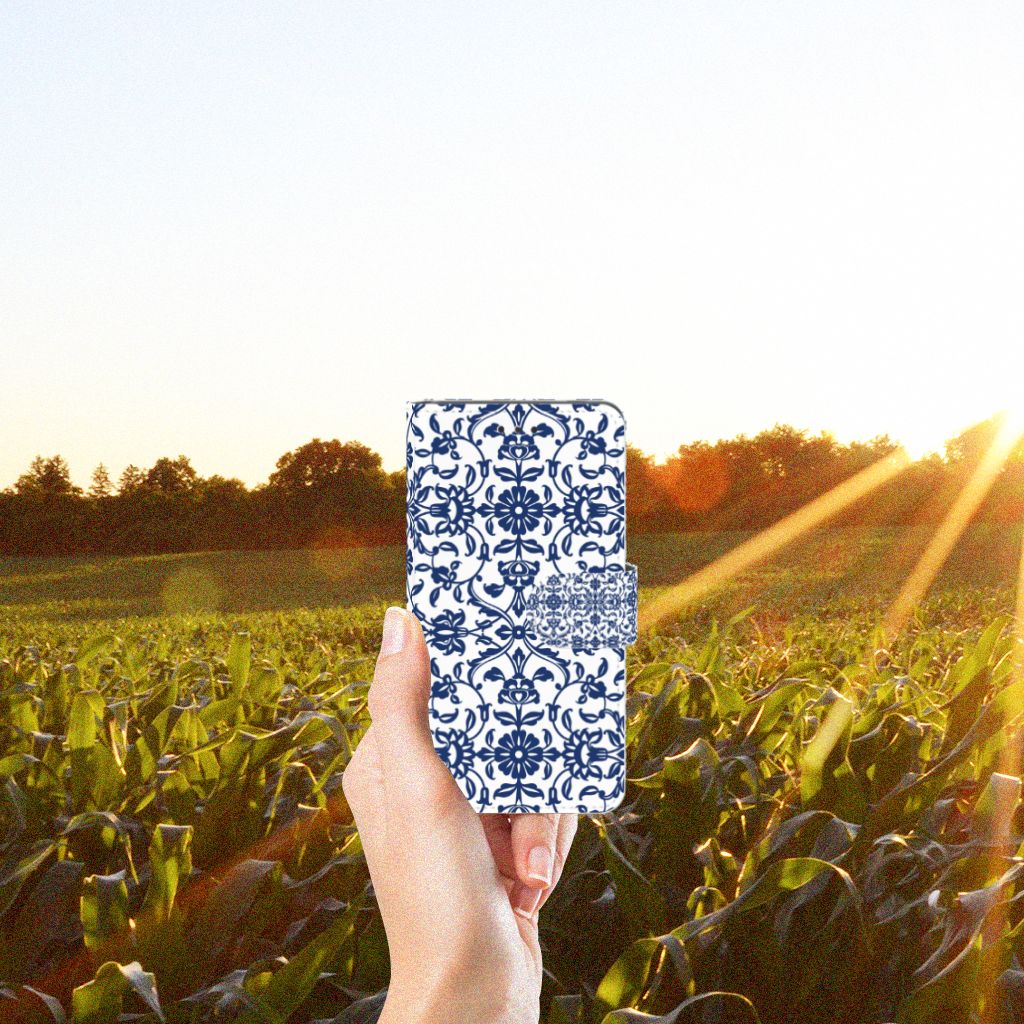 Nokia 7 Hoesje Flower Blue