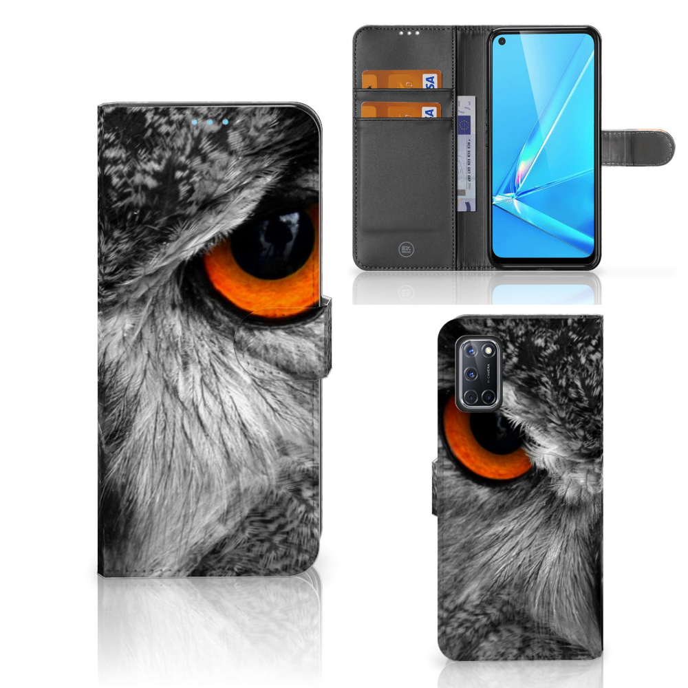 OPPO A72 | OPPO A52 Telefoonhoesje met Pasjes Uil