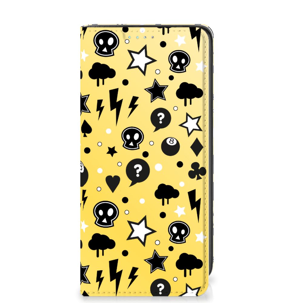 Mobiel BookCase Samsung Galaxy A41 Punk Geel - B2C Telecom