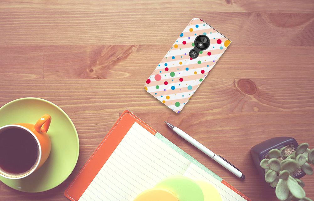 Motorola Moto E5 Play Hoesje met Magneet Dots