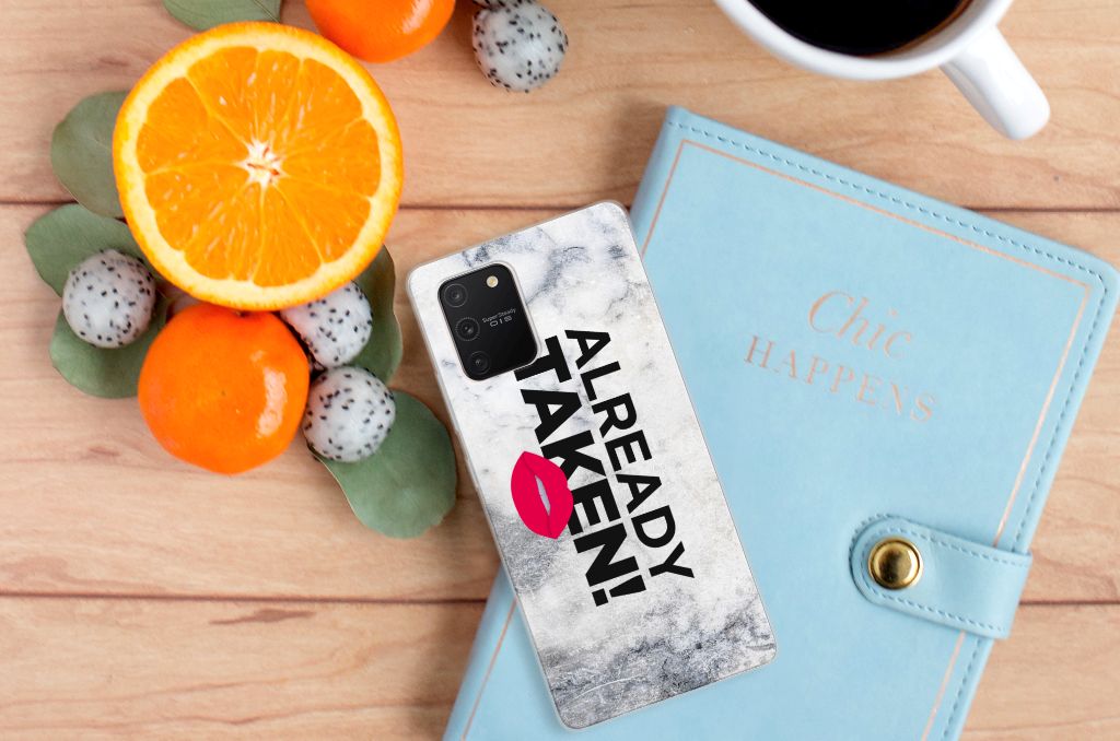 Samsung Galaxy S10 Lite Siliconen hoesje met naam Already Taken White