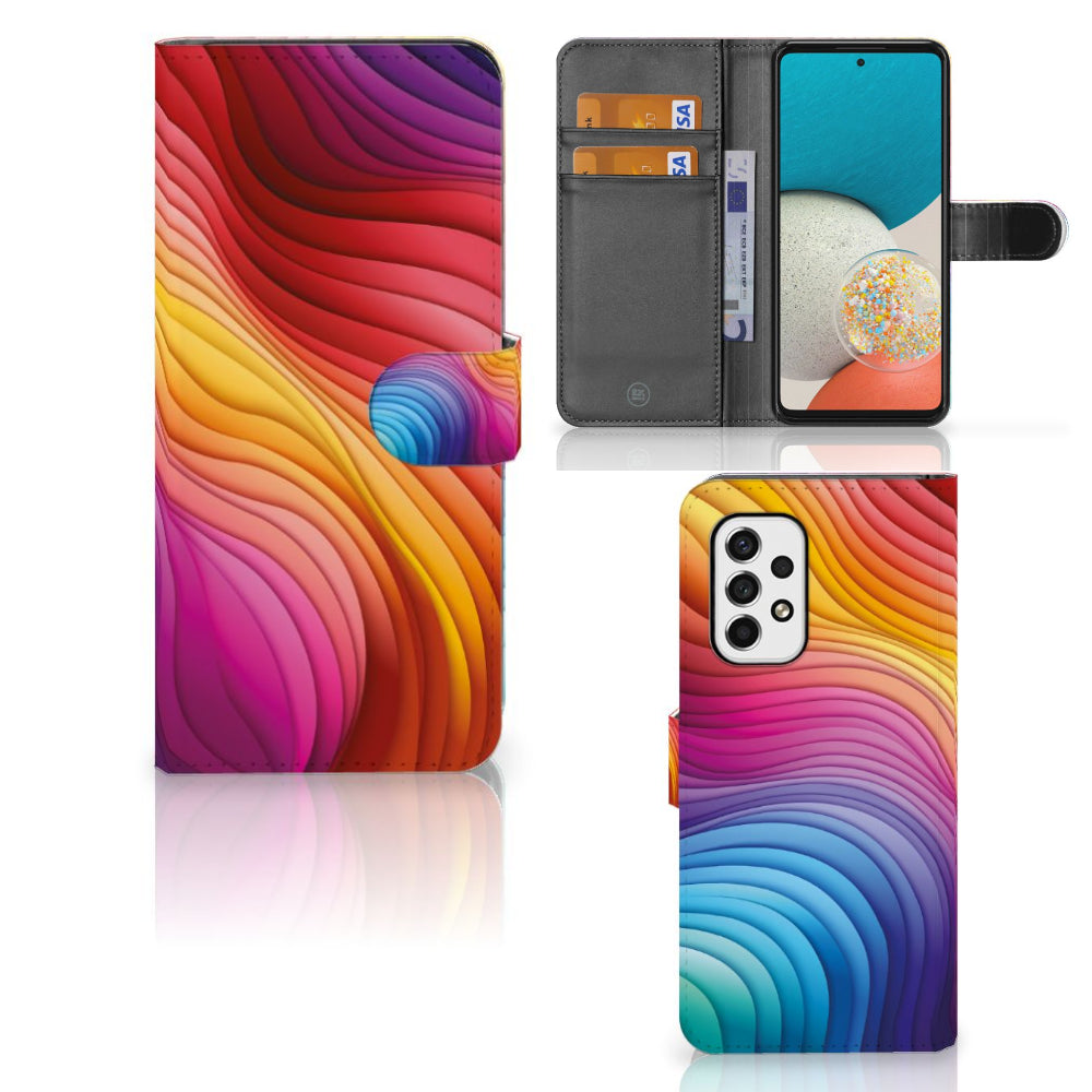 Book Case voor Samsung Galaxy A53 Regenboog