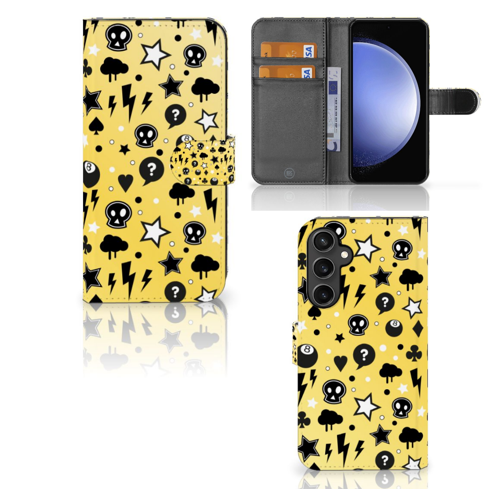 Telefoonhoesje met Naam Samsung Galaxy S23 FE Punk Geel