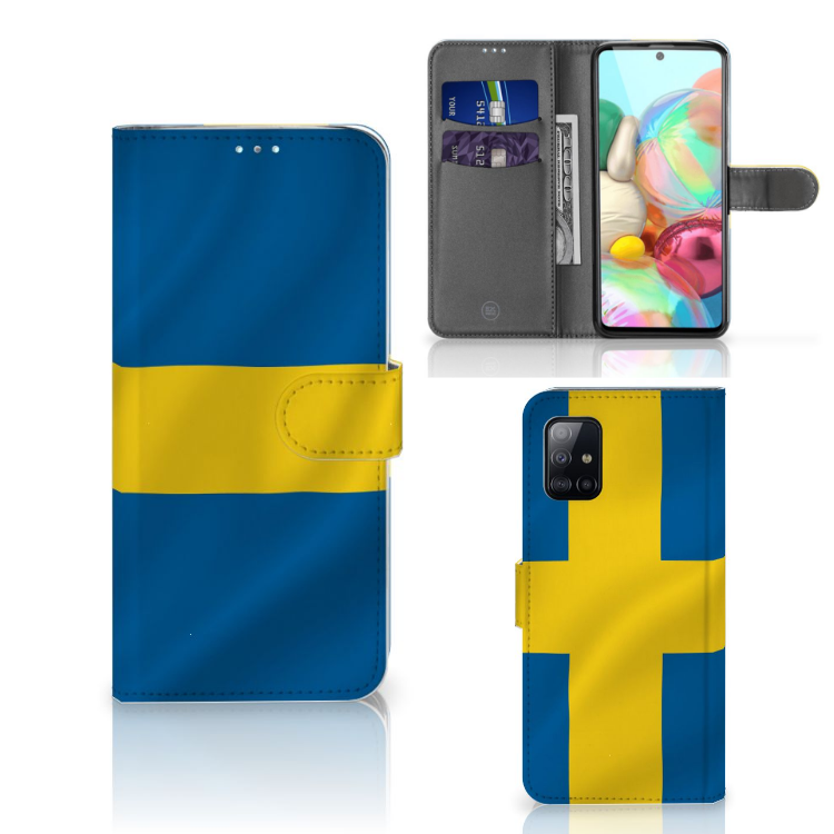 Samsung Galaxy A71 Bookstyle Case Zweden