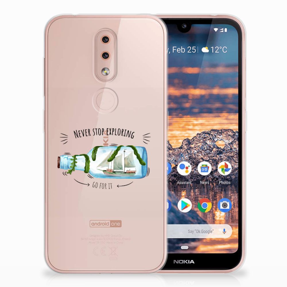Nokia 4.2 Telefoonhoesje met Naam Boho Bottle