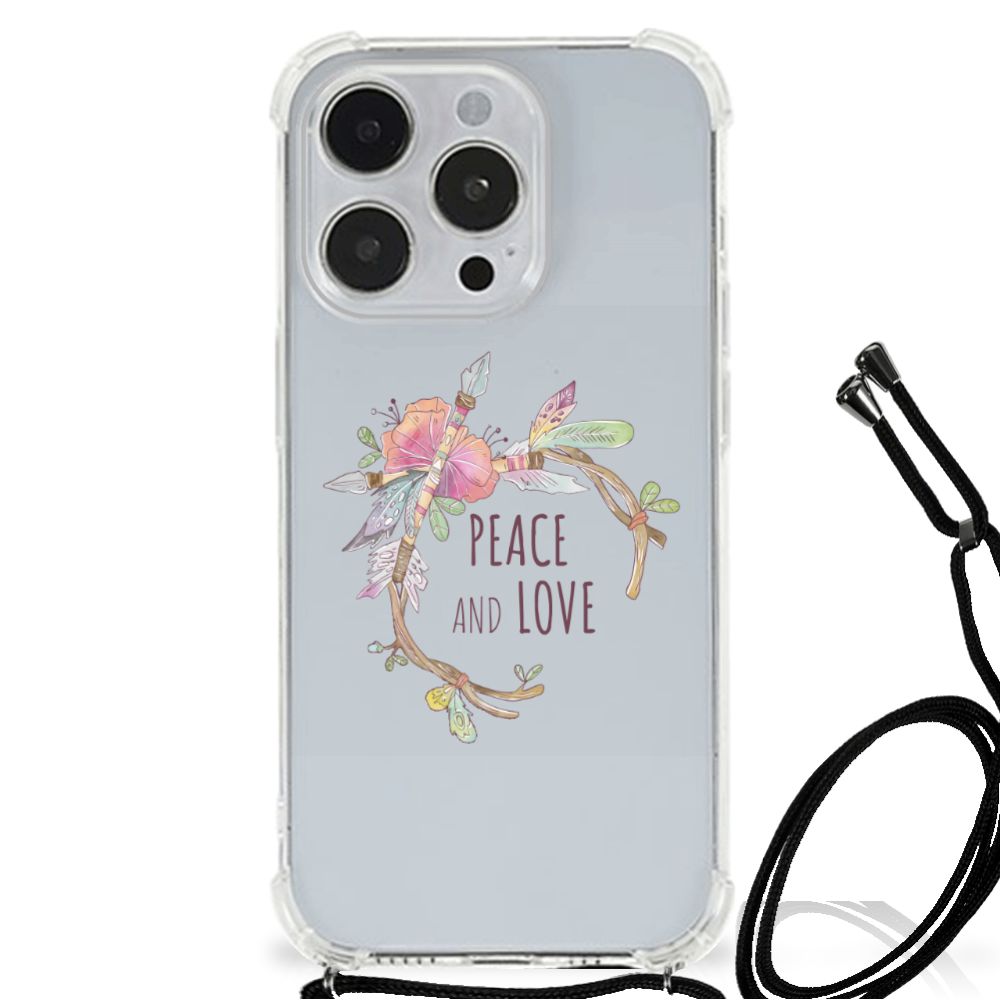iPhone 14 Pro Max Stevig Bumper Hoesje Boho Text