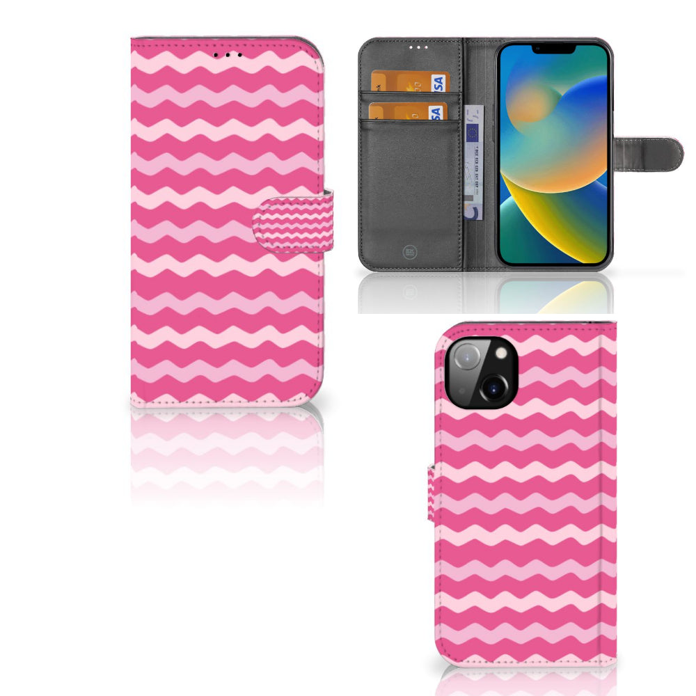 iPhone 14 Plus Telefoon Hoesje Waves Pink