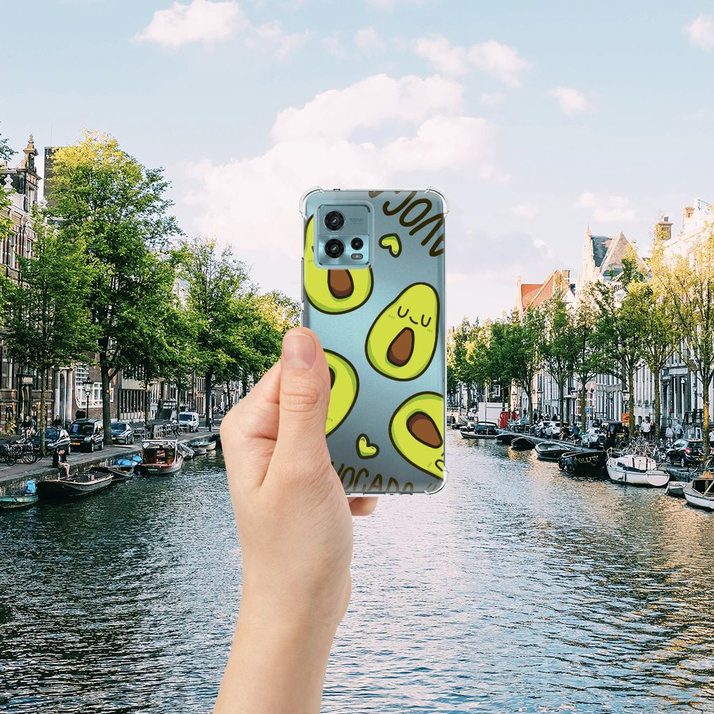 otorola Moto G72 Stevig Bumper Hoesje Avocado Singing B2C Telecom