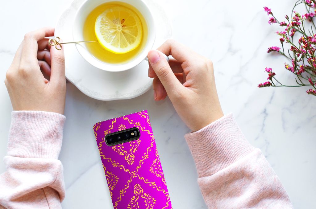 Telefoon Hoesje Samsung Galaxy S10 Barok Roze