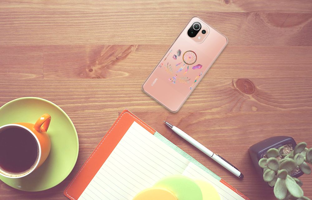Xiaomi Mi 11 Lite | 11 Lite 5G NE Telefoonhoesje met Naam Boho Dreamcatcher B2C Telecom