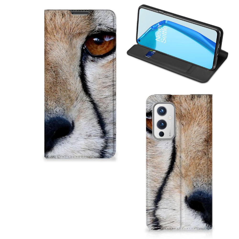 OnePlus 9 Hoesje maken Cheetah met close-up van jachtluipaard op telefoonhoesje