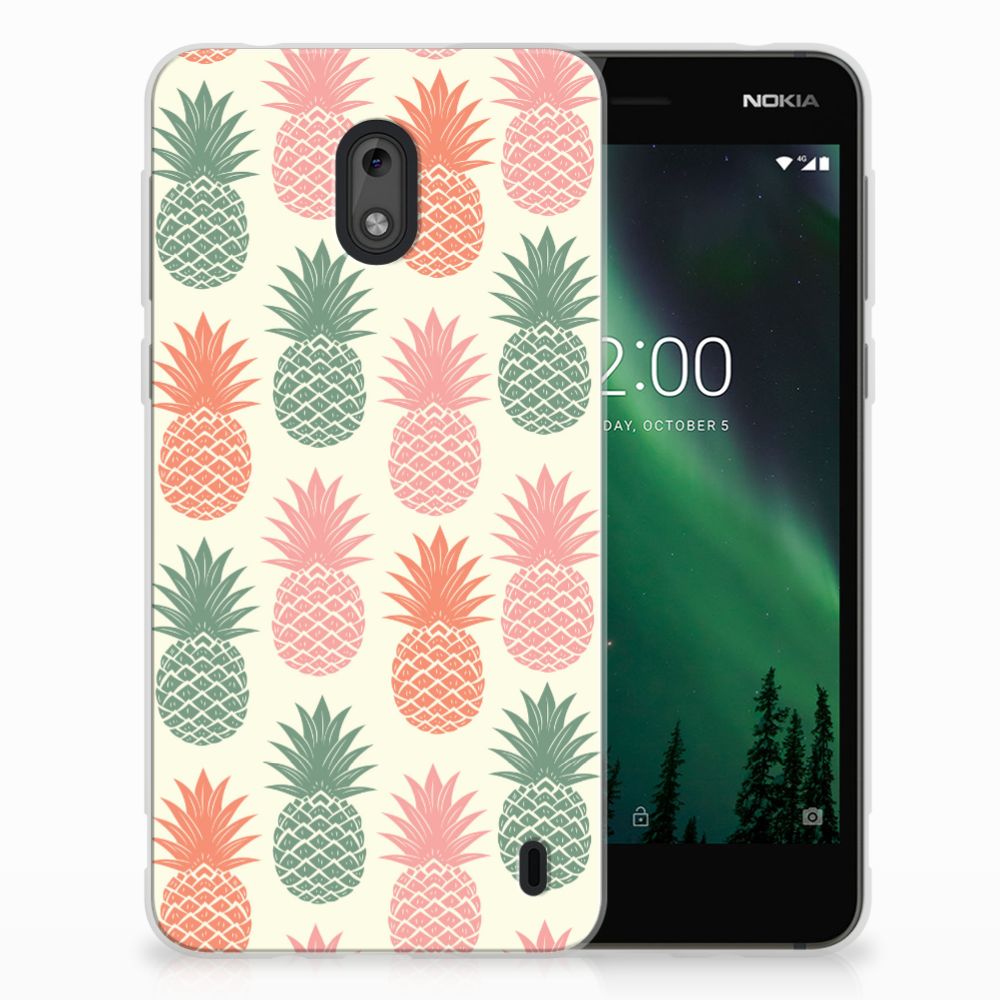 Nokia 2 Siliconen Case Ananas
