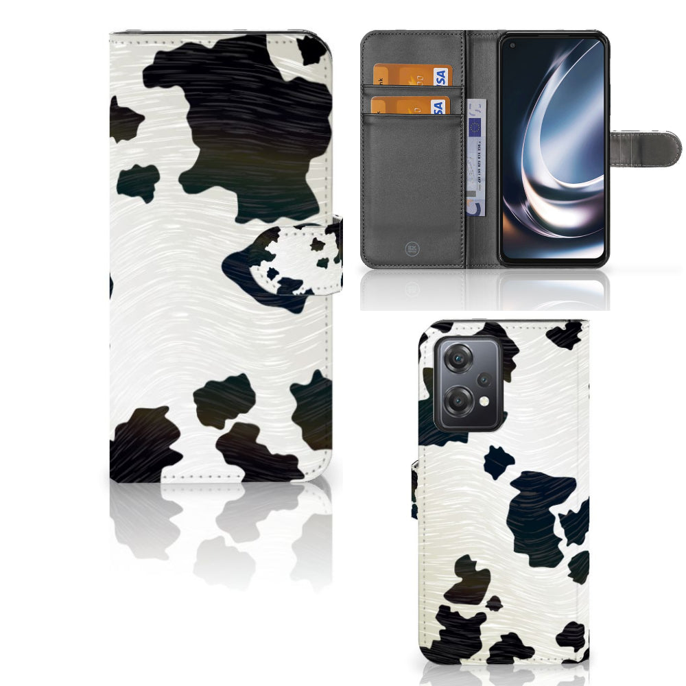 OnePlus Nord CE 2 Lite Telefoonhoesje met Pasjes Koeienvlekken