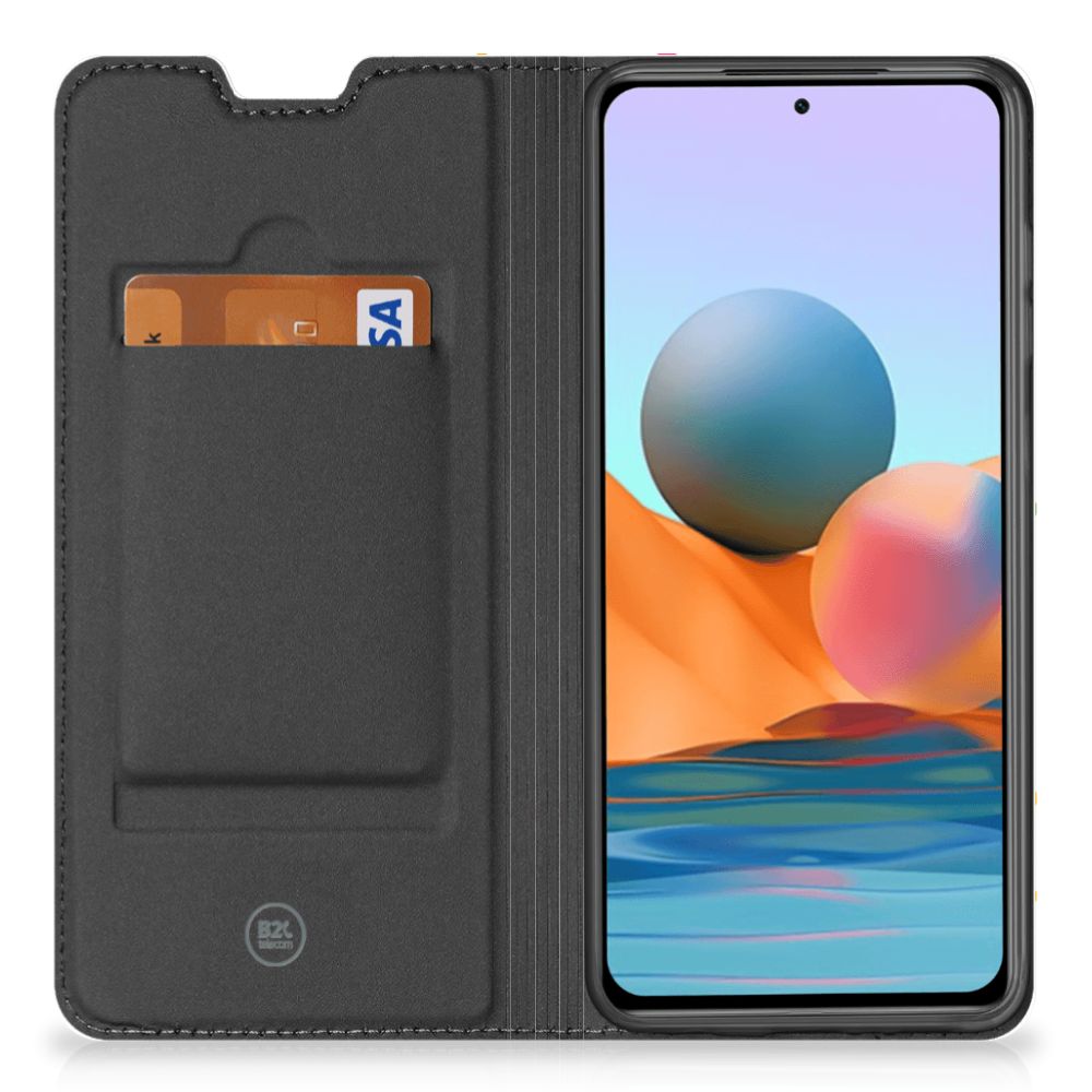 Xiaomi Redmi Note 10 Pro Flip Style Cover Donut Roze - B2C Telecom