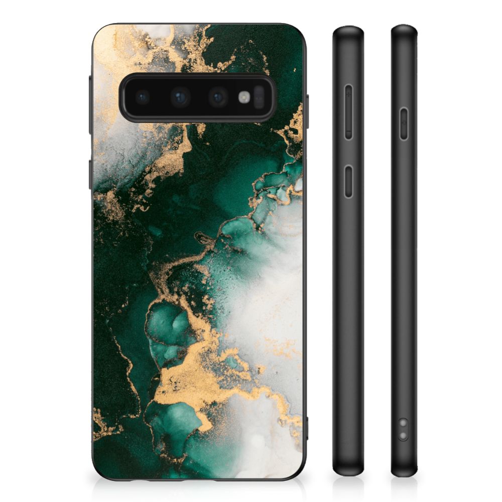 Gripcase voor Samsung Galaxy S10 Marmer Groen
