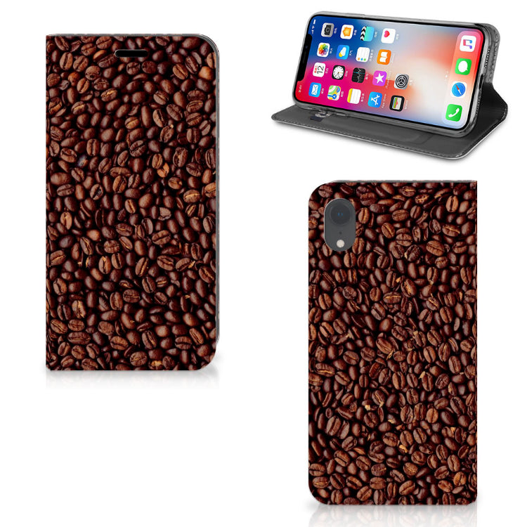 Apple iPhone Xr Flip Style Cover Koffiebonen