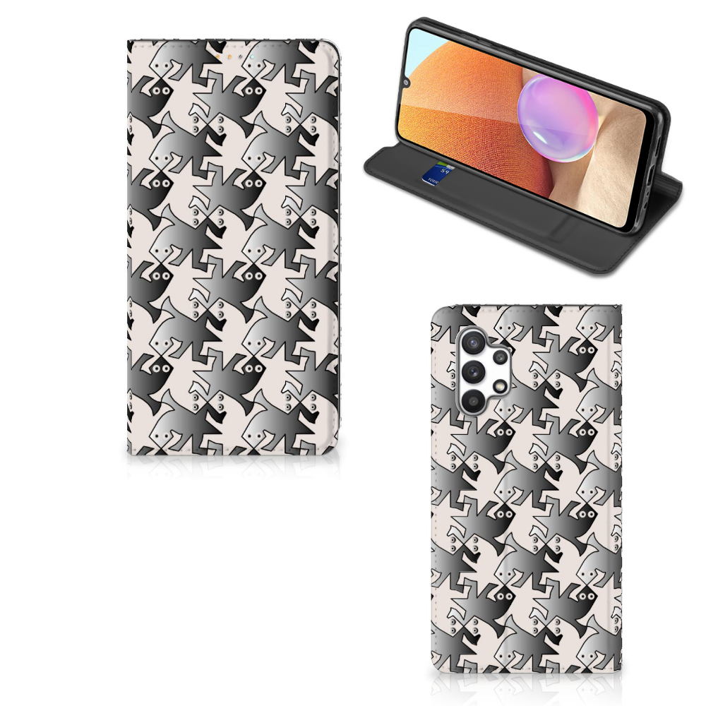 Samsung Galaxy A32 4G | A32 5G Enterprise Editie Hoesje maken Salamander Grey - B2C Telecom