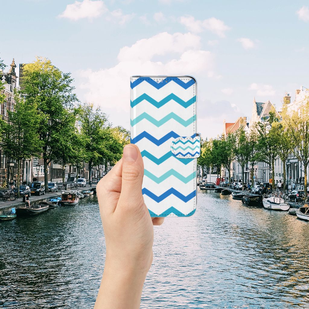 Samsung S10 Lite Telefoon Hoesje Zigzag Blauw