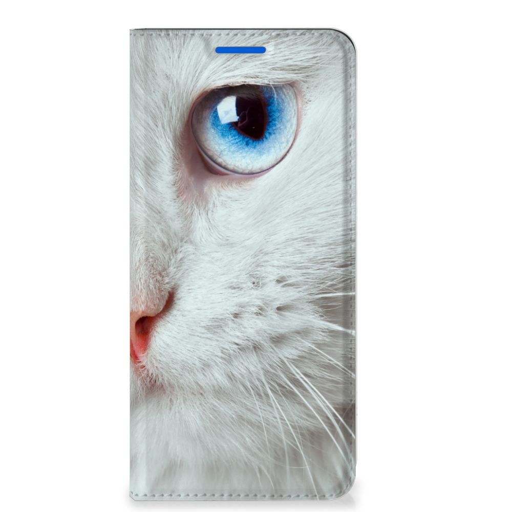 OPPO Reno6 5G Hoesje maken Witte Kat - B2C Telecom