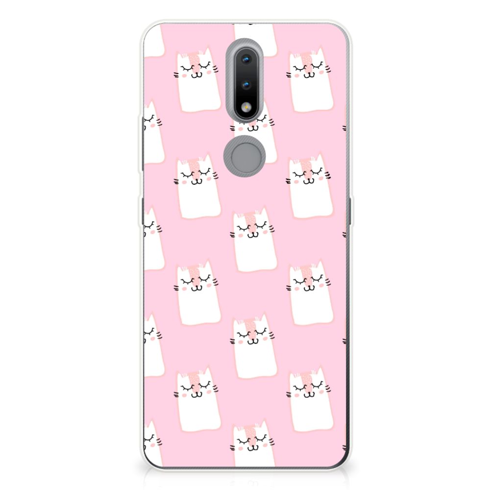 Nokia 2.4 TPU Hoesje Sleeping Cats